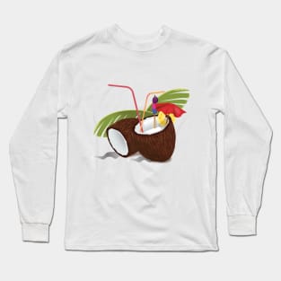 Tropical Coconut Drinks Long Sleeve T-Shirt